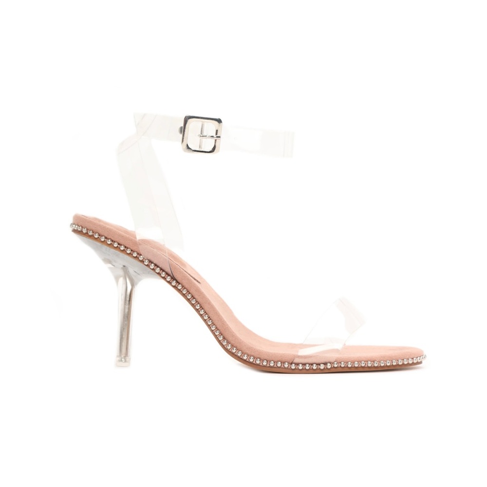 Clear nude heels